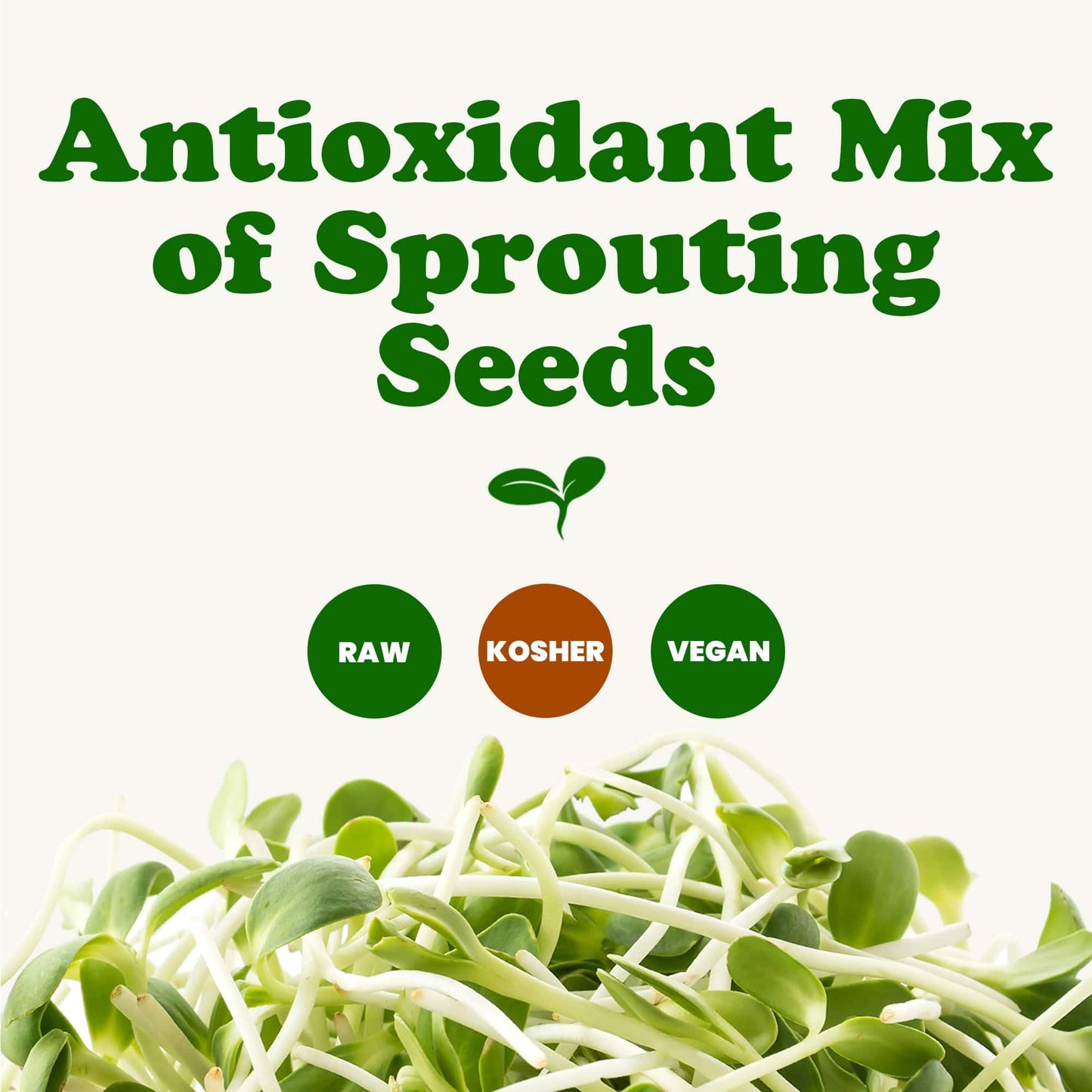 Food To Live - Antioxidant Mix Of Sprouting Seeds, 8 Ounces — Broccoli, Clover, Alfalfa, Kosher, Raw, Vegan