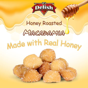 Honey Roasted Macadamia By It'S Delish, 12 Oz Bulk Bag | Gourmet Macadamia Nuts In Honey Sugar Coating, Sweet & Heart Healthy Sa