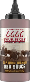 6666 Four Sixes Top Hand Hickory BBQ Sauce, 14 Ounce