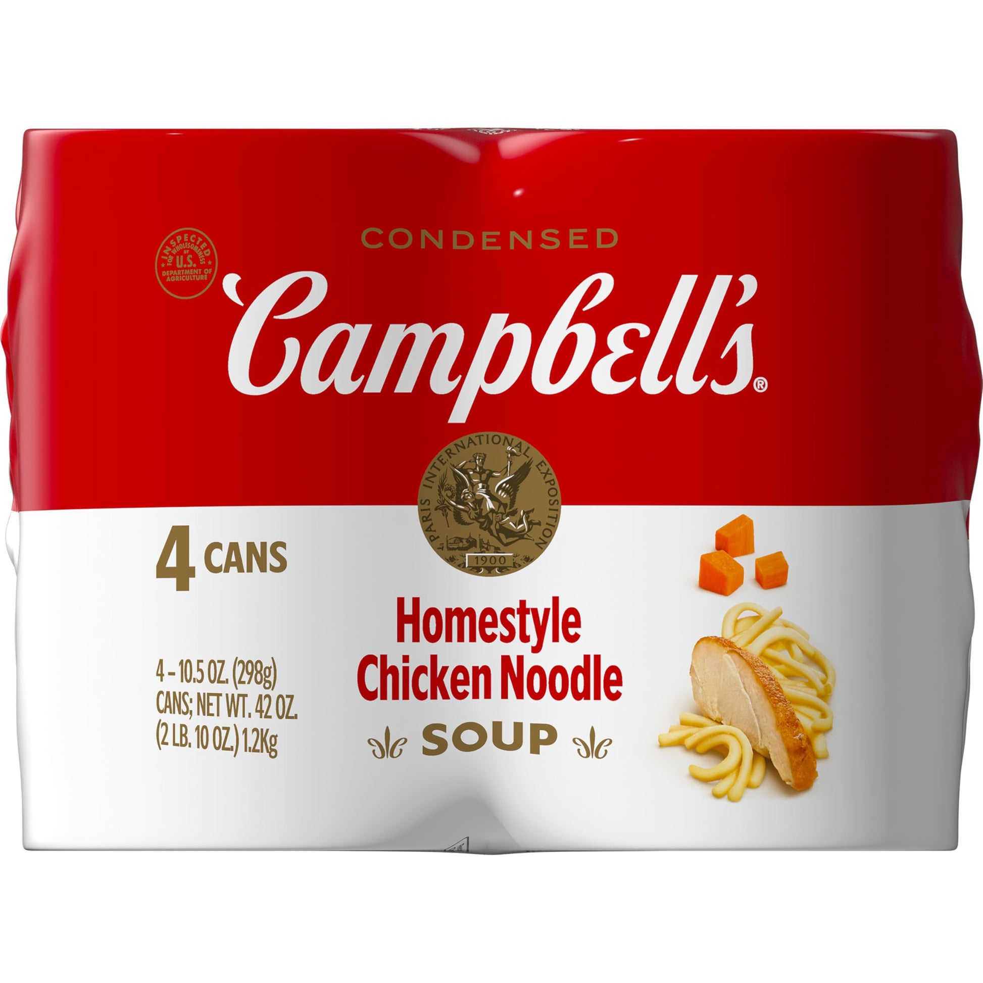 Campbells Condensed Homestyle Chicken Noodle Soup, 10.5 Ounce Can (Pack of 4)