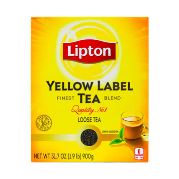 Lipton Yellow Tea | Loose Black Tea | International Blend | Enhanced Quality | Strong Flavor | Aromatic & Refreshing | 900 Grams (Pack Of 1)