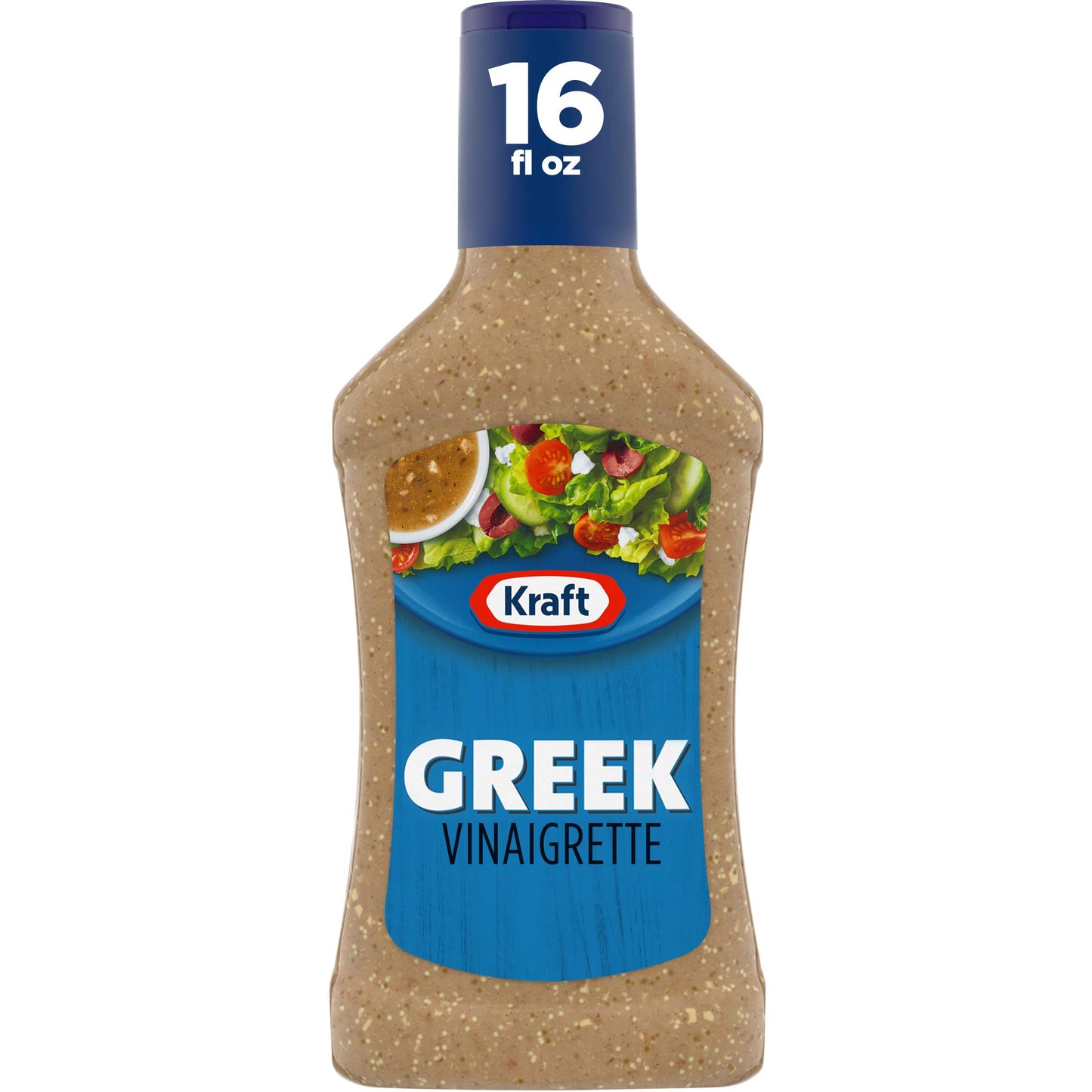 Kraft Greek Vinaigrette Salad Dressing, 16 Fl Oz Bottles, Pack of 6