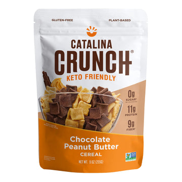 Catalina Crunch Protein Cereal - Sugar Free Breakfast Cereal With 11G Of Protein - Gluten Free, Keto Friendly - Chocolate Peanut