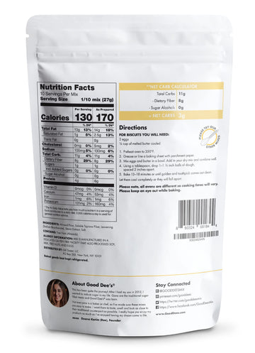 Good Dees Low Carb Baking Mix, Keto er Biscuit Mix, Gluten Free, 9.4 Ounce