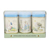 Peter Rabbit 3x Mini Tea Tins with Loose Leaf English Tea, Beatrix Potter Gift, Small Caddy Set