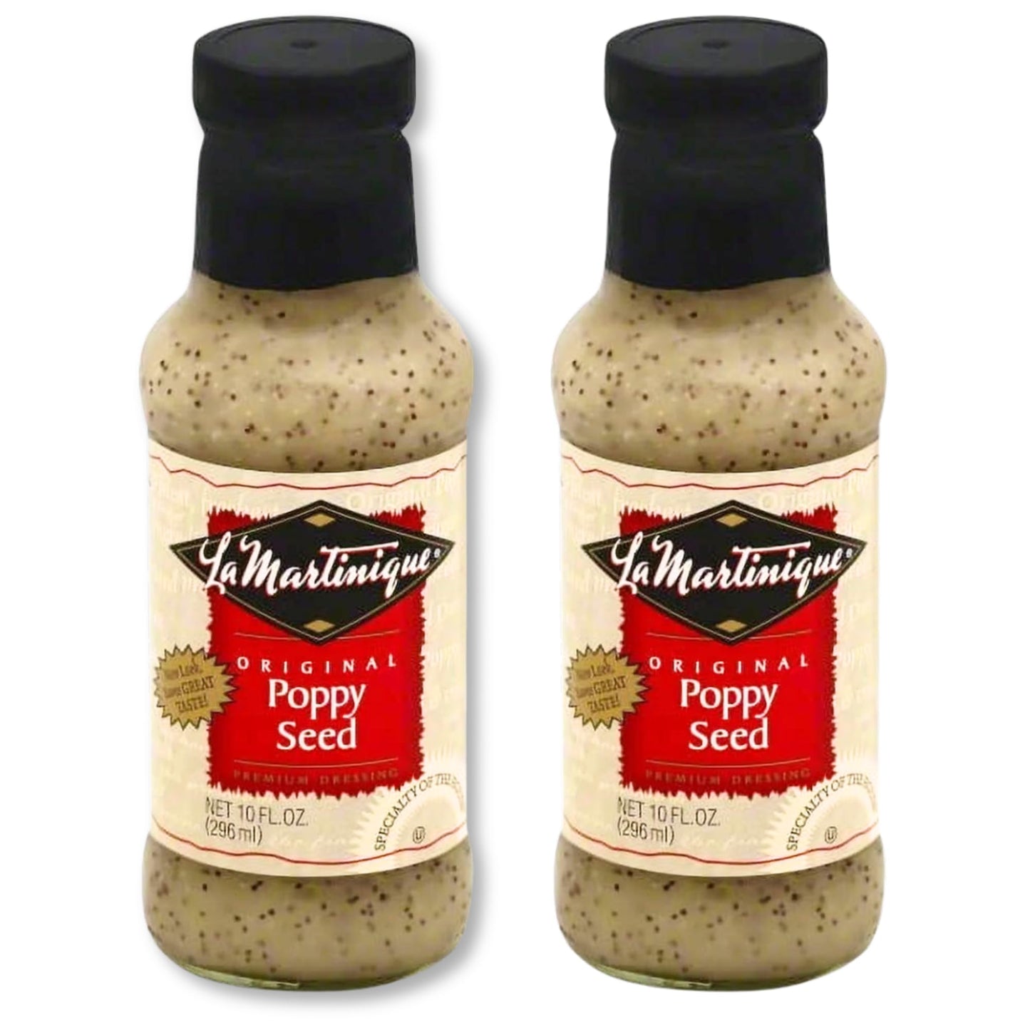 LA MARTINIQUE Poppy Seed Dressing, 10 Ounce Bottle, Pack of 2