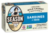 Season Sardines in Water - Wild Caught Fish, 22g of Protein, Keto Snacks, More Omega 3's Than Tuna, High in Calcium, Canned Sard