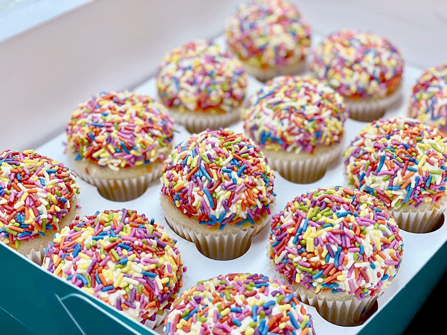 Dye Free Sprinkles - 2.2 Pounds - Rainbow Jimmies For Ice Cream - Vegan, No Artificial Dyes - Bulk Sprinkles - Non-Gmo