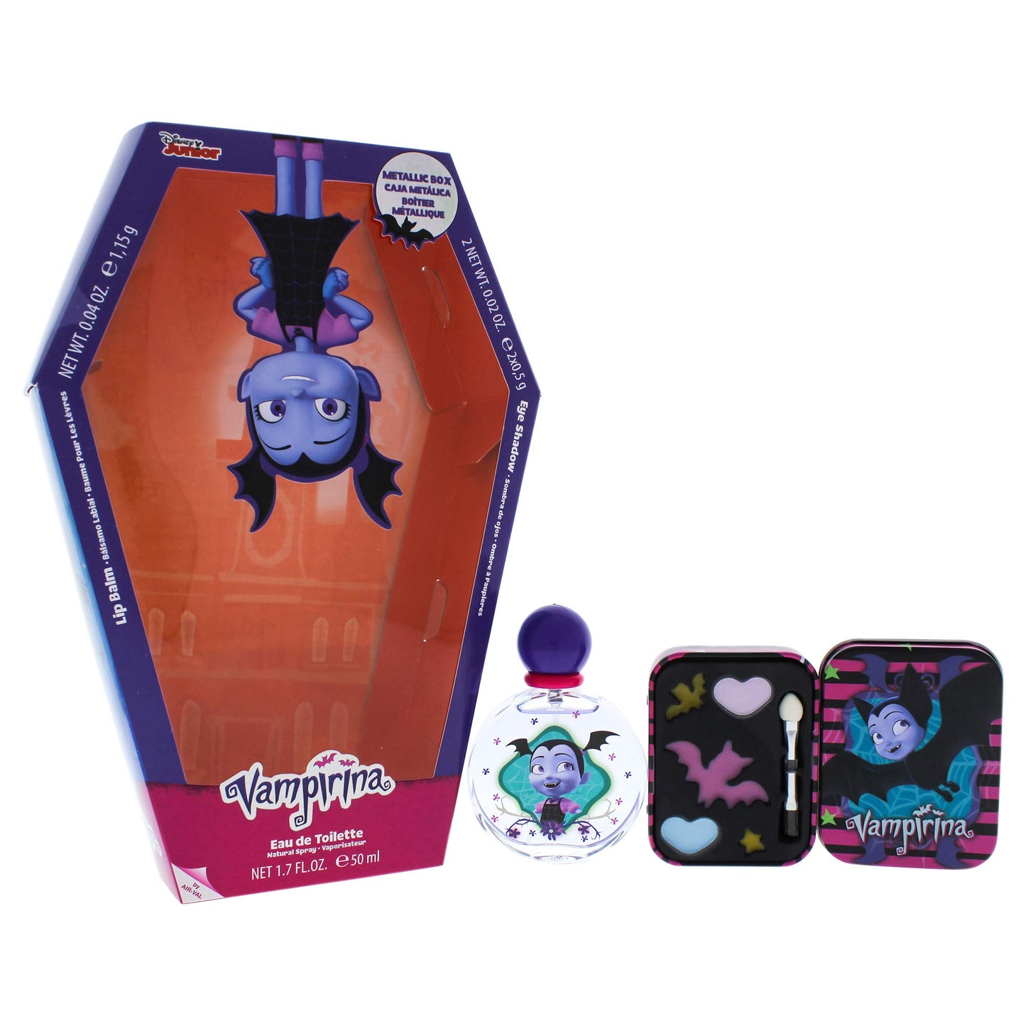 Vampirina By Disney Edt Spray 1.7 Oz & Cosmetic Kit With Eye Shadow And Lip Balm And Brush(D0102Hx0A57.)