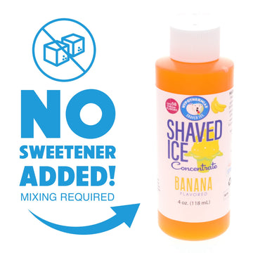 Hypothermias Shaved Ice And Snow Cone Syrup Unsweetened Flavor Concentrate - 4 Fl Oz - Makes 1 Gallon Of Ready To Use Syrup - Le