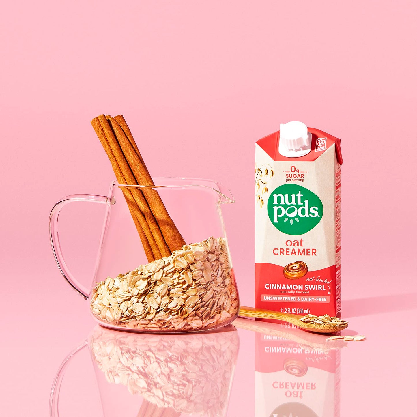 Nutpods Oat Cinnamon Swirl Coffee Creamer - Unsweetened Oat Milk Creamer - Nut-Free Non Dairy Creamer - Keto, Gluten Free, Non-Gmo, Vegan, Sugar Free, Kosher (3-Pack)