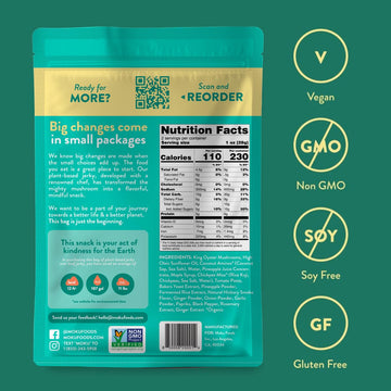 Moku Plant-Based Mushroom Jerky, Hawaiian Teriyaki (3 Pack) Vegan Jerky, Gluten Free, Soy-Free, Non-Gmo Vegan Snacks, Vegan Meat