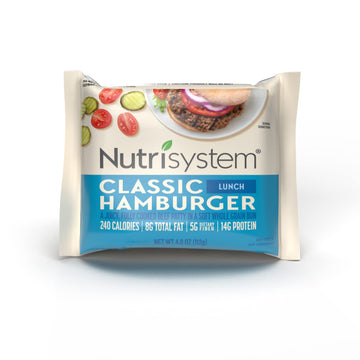 Nutrisystem Frozen Hamburger Bundle - Beef Burgers on Whole Wheat Buns, 12 Count, Supports Healthy Weight Loss