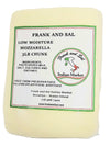 Frank and Sal Low Moisture Mozzarella Cheese – 3 Pound Loaf – Ideal for Pizza and Pasta