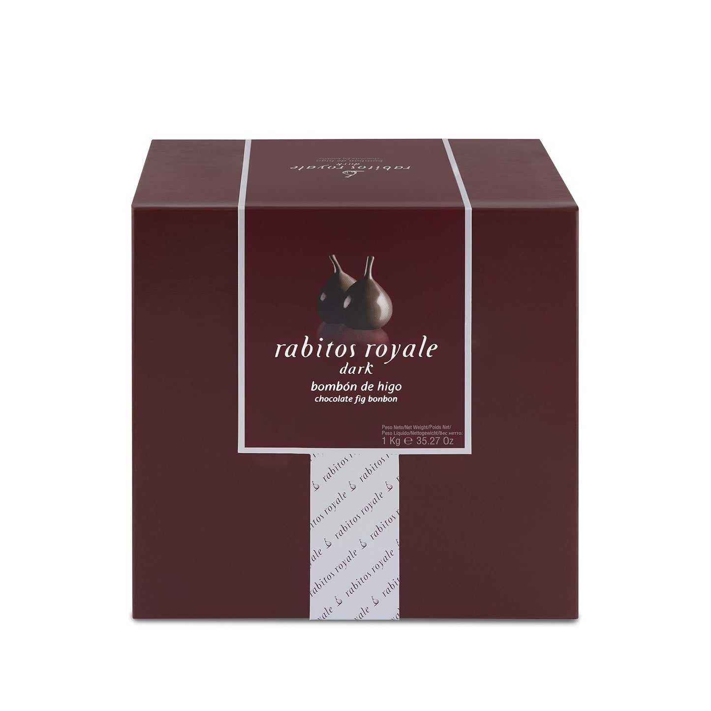 Rabitos Royale Dark Chocolate Covered Fig Bonbons Gift Box - 55 Pieces, 1kg / 35.2oz, Pack of 1