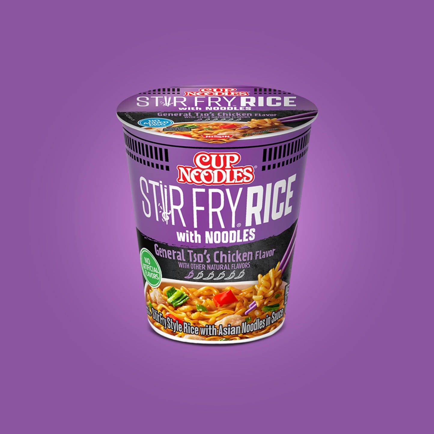 Nissin Cup Noodles Stir Fry Rice With Noodles, General Tso'S Chicken, 2.68 Ounce (Pack Of 6)