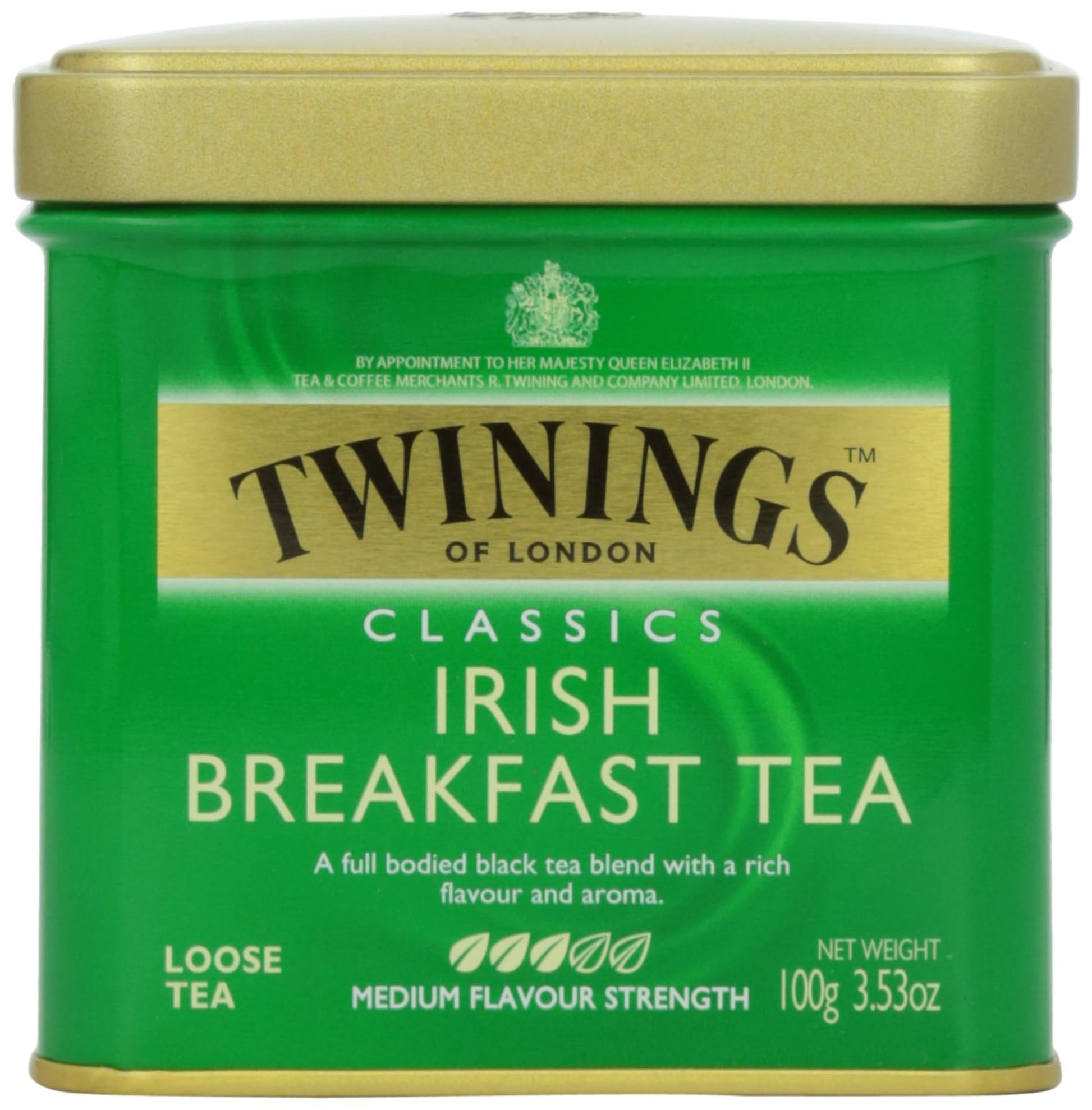 Twinings Of London Irish Breakfast Loose Tea Tin, 3.53 Ounces