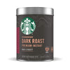 Starbucks Premium Instant Coffee - Dark Roast - 100% Arabica - 1 Tin (up to 40 cups)