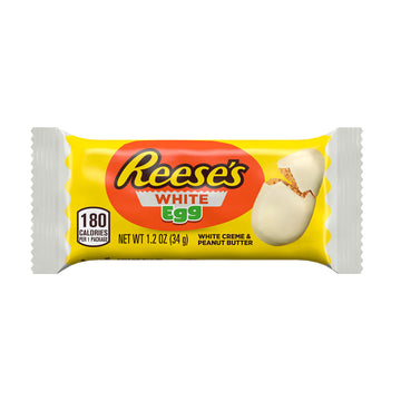 REESE'S White Creme Peanut Butter Eggs, Easter Candy, 1.2 oz (36 Count) - Perfect Spring Treats for Easter Celebrations