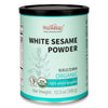 ONETANG Organic White Sesame Powder, No Sugar, Low Temp Roasted, HALAL, NON-GMO, White Sesame Paste 12.3 Oz (350g)