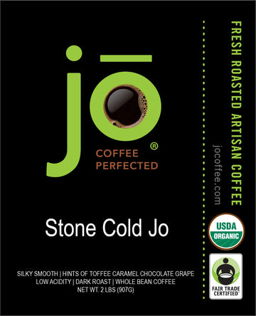 Colombia Jo: 2 Lb Organic Coffee, Whole Bean, Medium Roast, 100% Usda Organic, Fair Trade Certified, Kosher Certified, Gmo Free,