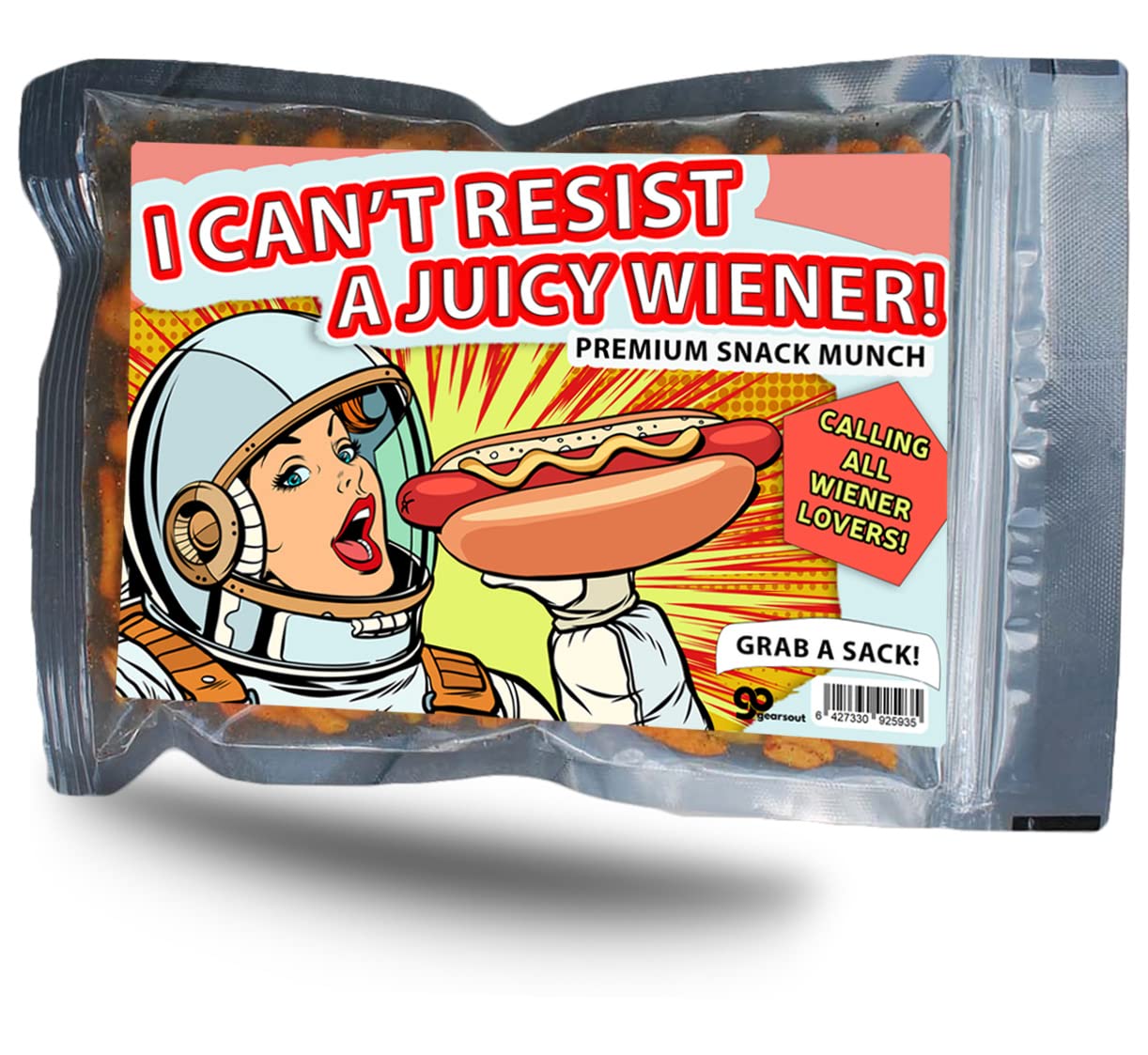 Cant Resist Juicy Wiener Trail Mix - Gourmet Snack Munch For Women Gift Basket, Funny Hot Dog Gag Gift From Friends, Stocking St