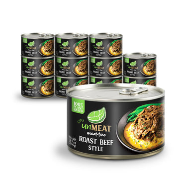 Unmeat Plant Based Meat | Easy To Prepare Plant Based Protein | Vegan Meat With Less Calories, Roast Beef Style, 12 Pack