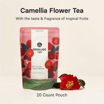 Osulloc Camellia Tea (Sweet Tropical Fruit Scent) | Sweet Fruit Tea | 20 Pyramid Tea Bags, 1.76Oz