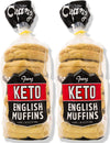 Franz Keto English Muffins - Low Net Carbs, Same Great Taste 2 Pack (2 x 12oz) with Keto Lifestyle Guide