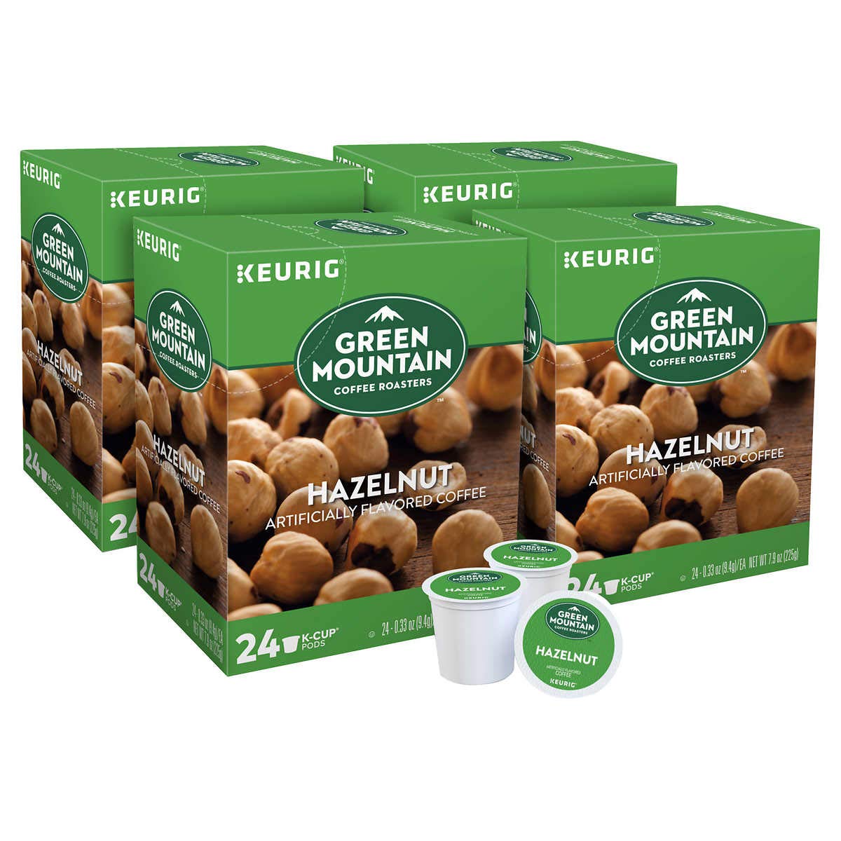 Green Mountain Coffee Hazelnut Decaffeinated K-Cups 96Ct Flavored