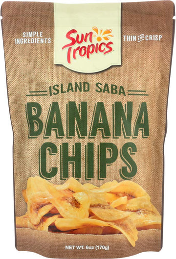 Sun Tropics Island Saba Banana Chips, 6 Oz