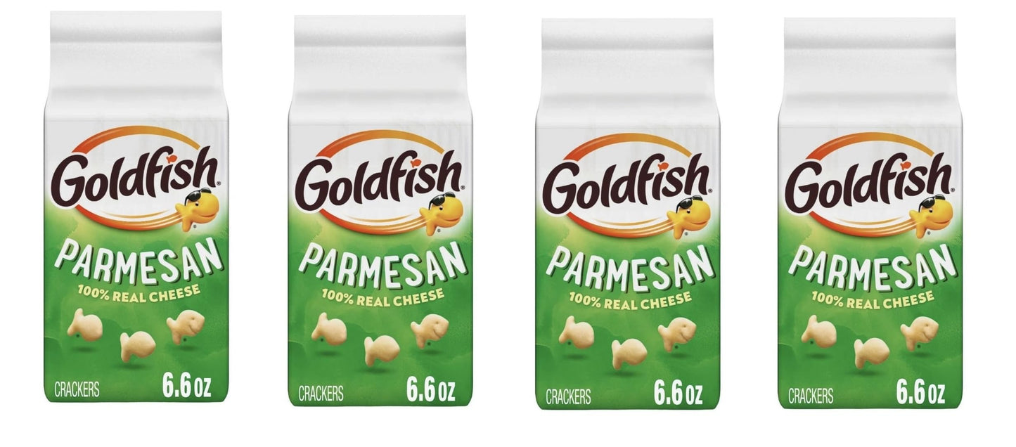 Goldfish Crackers - 4 bags - Free of Dyes (Parmesan 6.6oz)