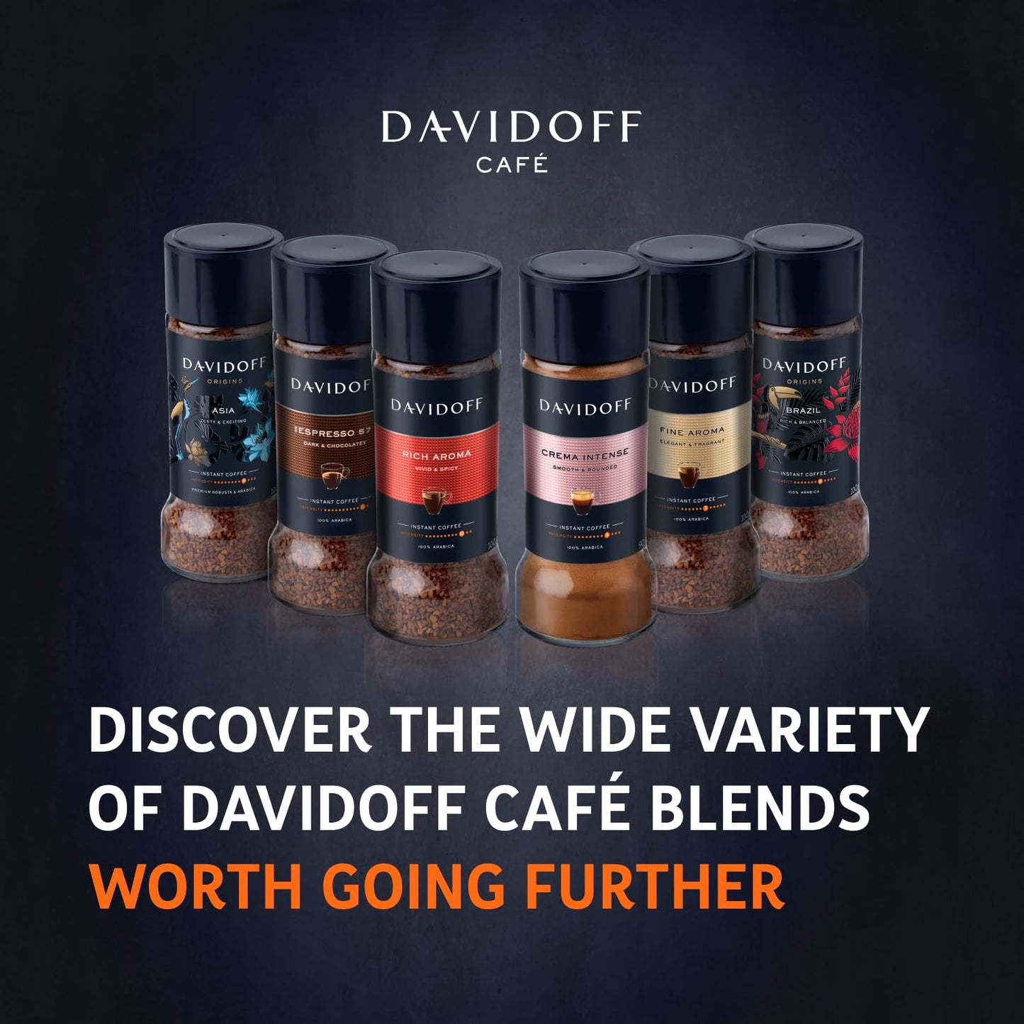 Davidoff Crema Intense Coffee Bottle, 2 X 90 G