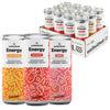 WellWithAll Energy Drink Variety Pack - Fruit Punch, Tropical Mango, Peach - 12 Fl Oz (Pack of 12) - Lightly Sparkling Beverage