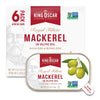 King Oscar Mackerel In Olive Oil, 4.05 Ounce Can (Pack Of 6, Packaging May Vary), Skinless & Boneless, Wild Caught Canned Mackerel