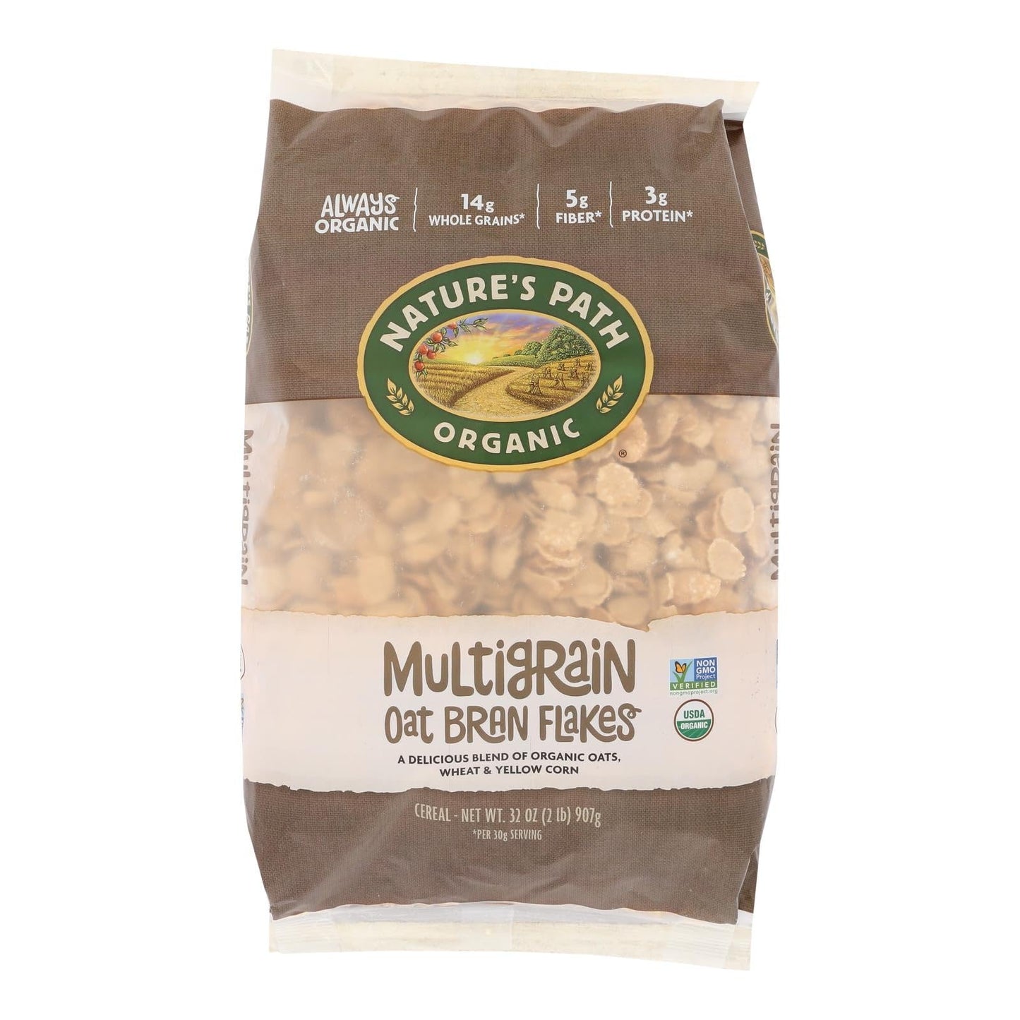 Natures Path Organic Multigrain Oat-bran Cereal - Case of 6 - 32 oz.