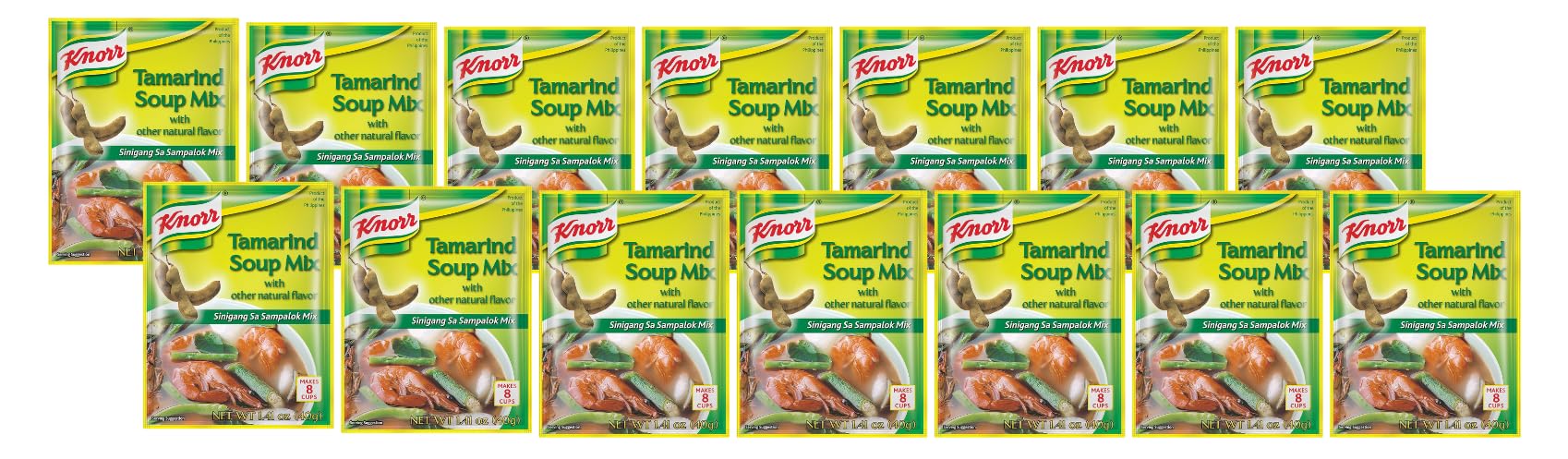 Knorr Tamarind Soup Mix (Sinigang sa Sampalok Mix), 1.41oz (40g) (Pack of 14)