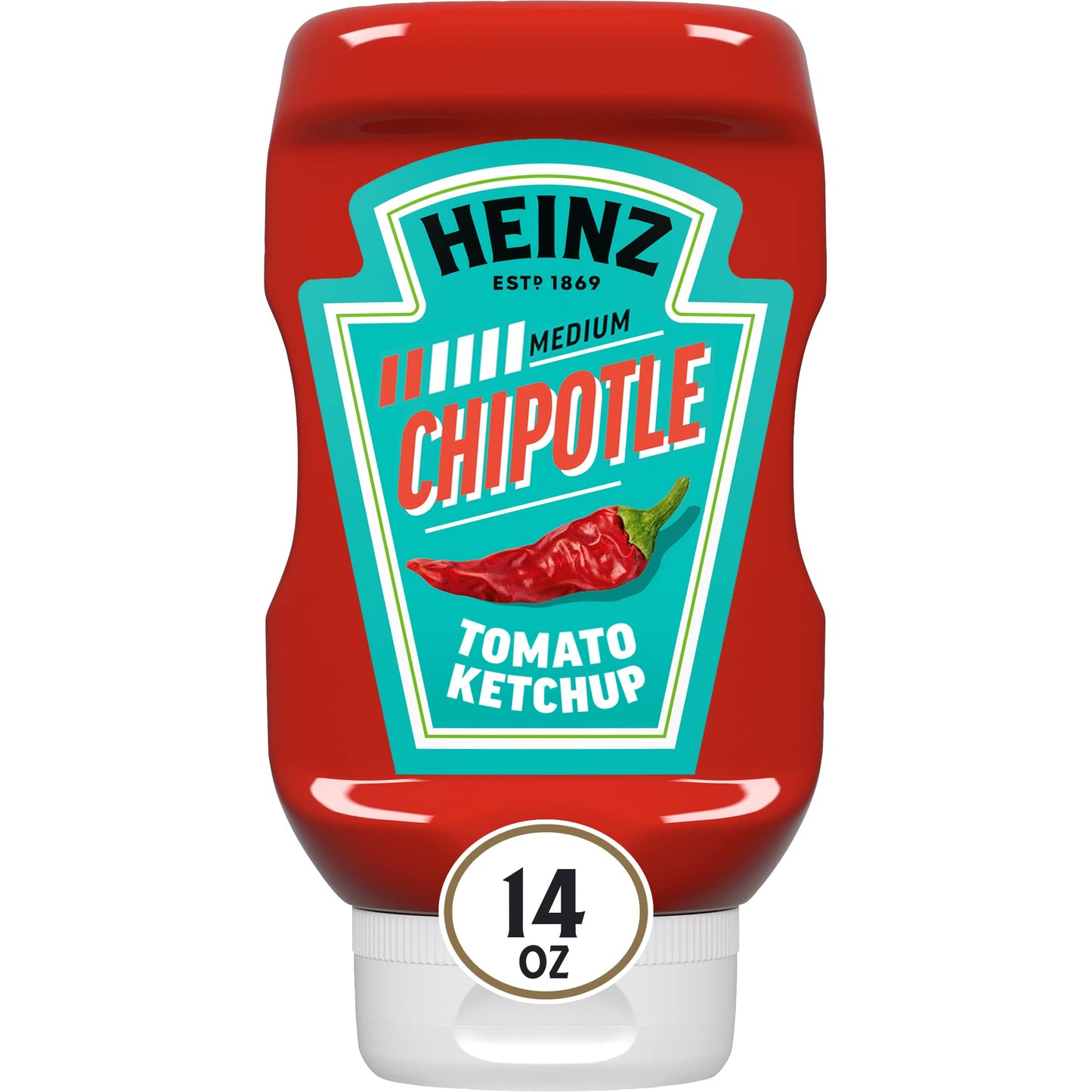 Heinz Tomato Ketchup Blended With Chipotle, 14 Oz Squeeze Bottle