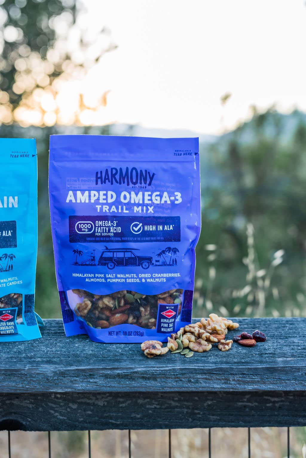 Diamond of California Harmony Amped Omega-3 Trail Mix with Mixed Nuts, Dried Fruit, Diamond of California Himalayan Pink Salt Wa