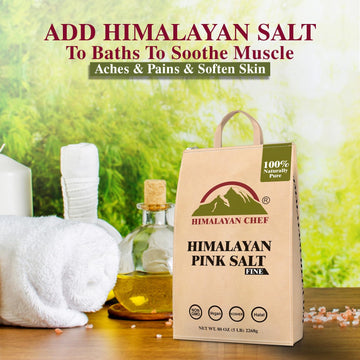 Himalayan Chef Himalayan Pink Salt, Fine Grain, 5 lbs, SLT-BAG80OZ-PSF-A