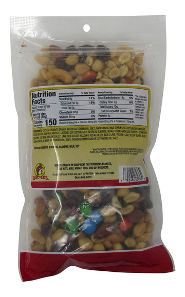 Buc-ees Classic Trail Mix in a Resealable Bag, Peanuts, Raisins, Chocolate, Almonds, Cashews, One 10 Ounce Bag