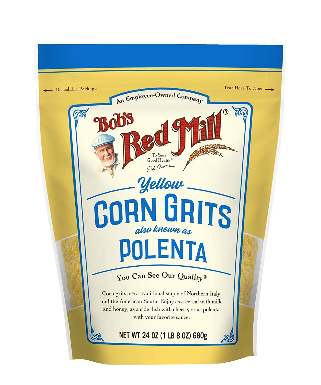 Bob's Red Mill Corn Grits, Polenta, 24 Ounce (Pack of 2)