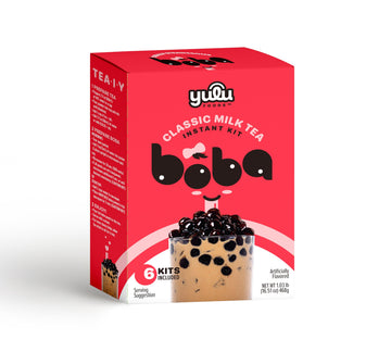 YULU FOODS Instant Bubble Pearls for Classic Milk Tea with Brown Sugar Flavor - 6 Servings
