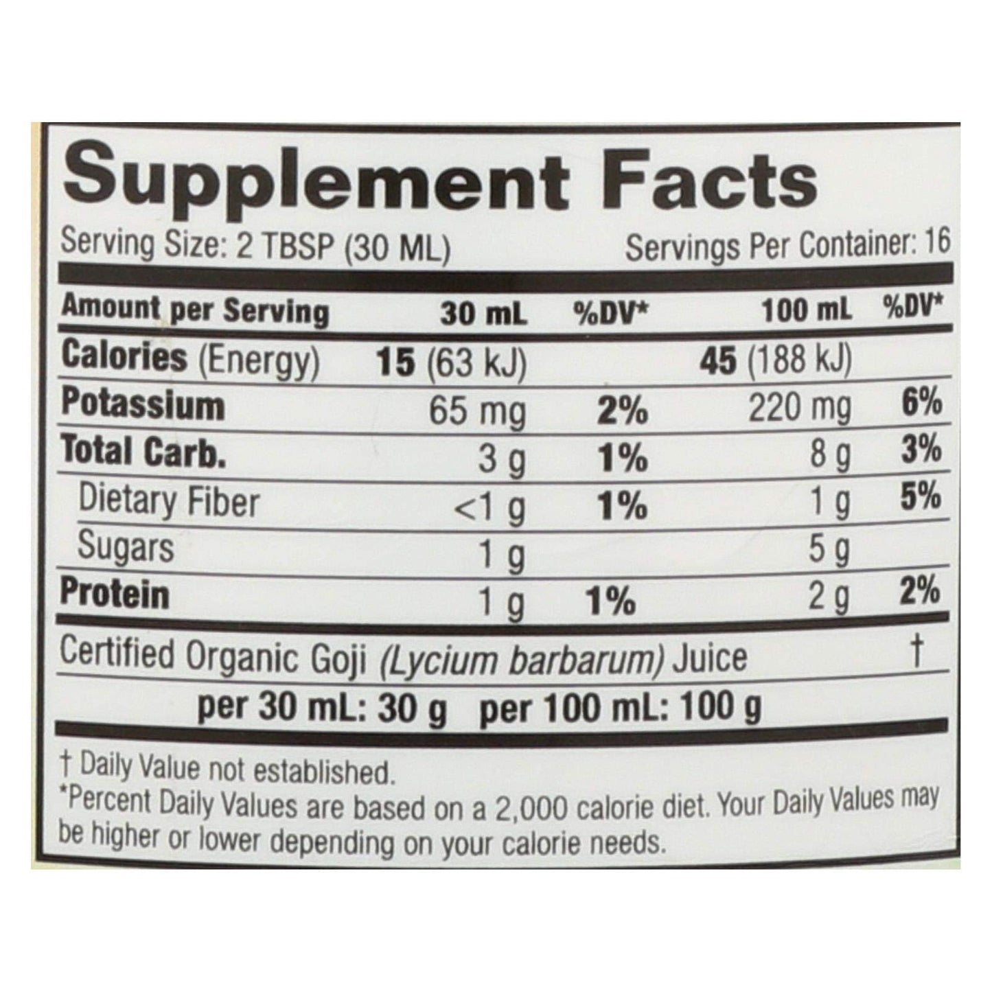 100% Organic Pure Goji Gold Juice