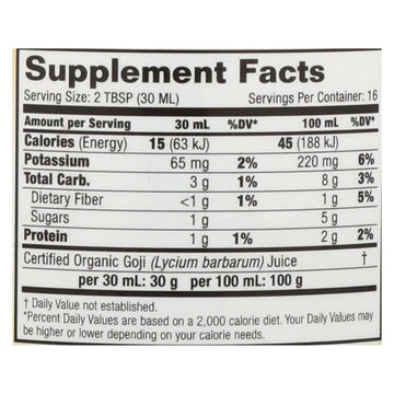 100% Organic Pure Goji Gold Juice