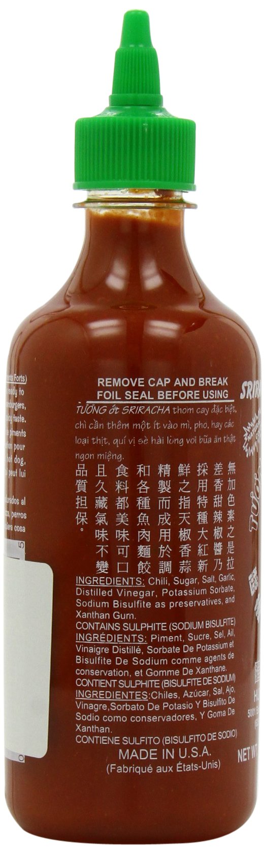Huy Fong, Sriracha Hot Chili Sauce, 17-Ounce Bottles (Pack Of 6)