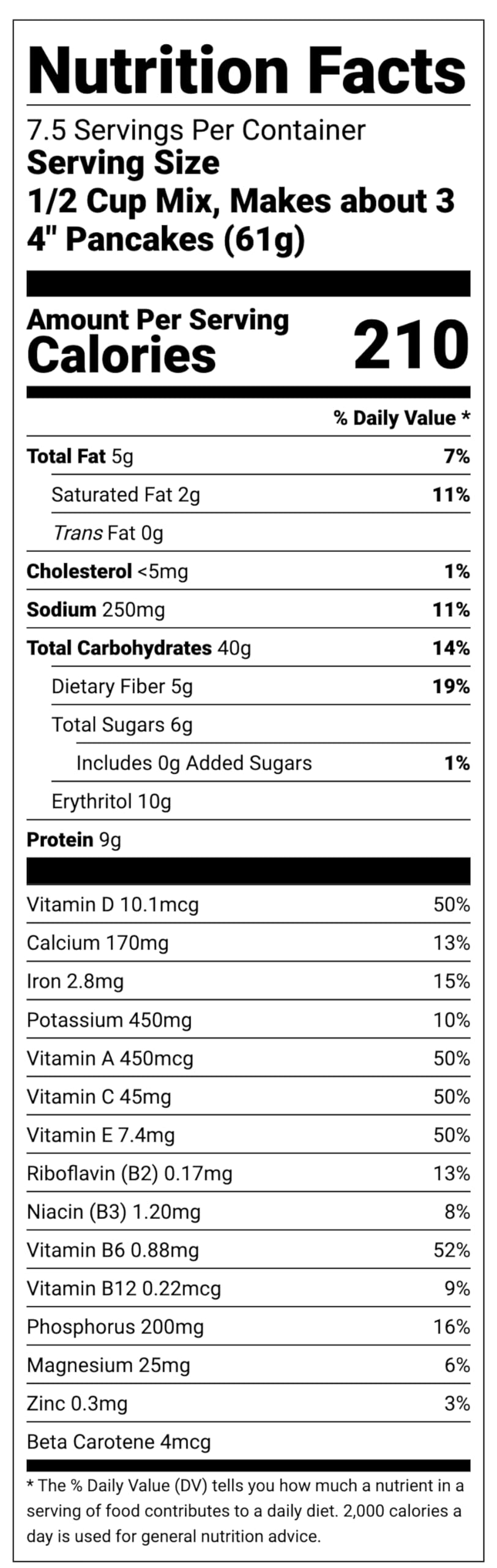 Hidden Foods Chocolate Pancake Mix With Monk Fruit - Chocolate Chip Pancakes Perfect Breakfast - Fiber And Protein Choco Pancake