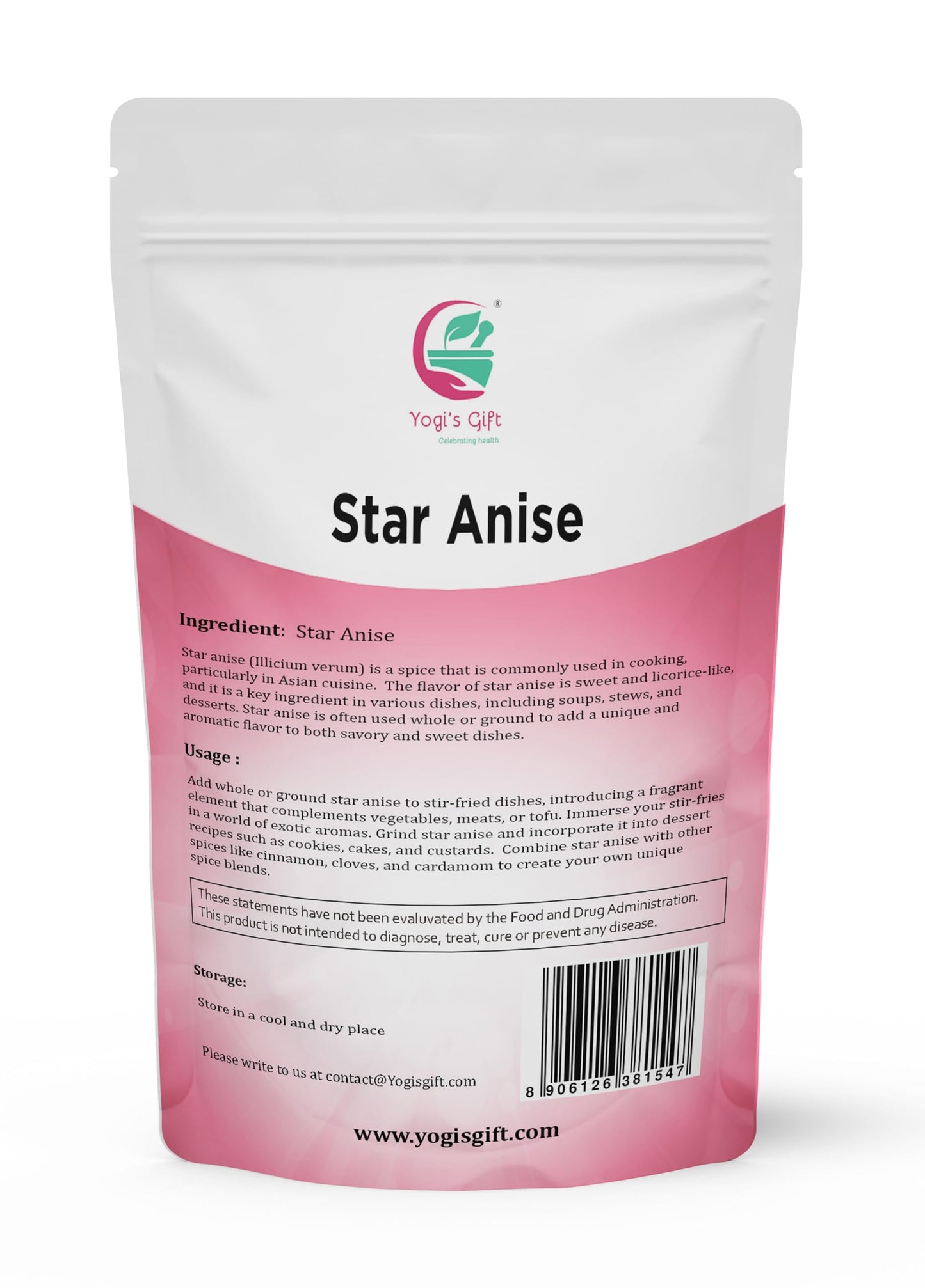 Star Anise Whole 16 Oz | Add Exotic Aroma And Rich Flavor To Your Dishes | Premium Star Anise Pods For Gourmet Delights | By Yog