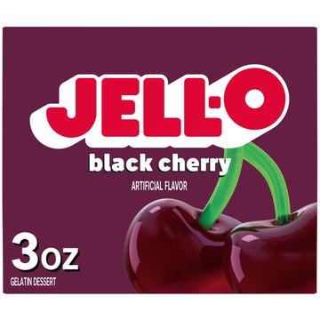 Jell-O Gelatin Mix, Black Cherry Regular Sugar, 3 Oz