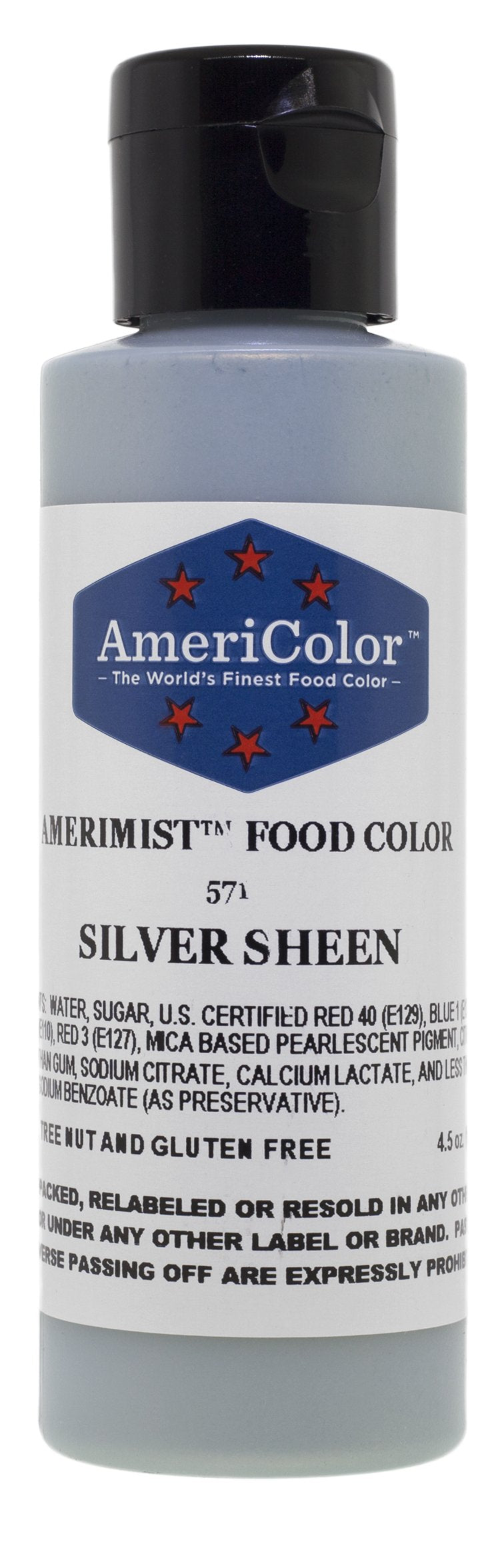 Americolor Amerimist Airbrush Color 4.5 Ounce, Silver Metallic Sheen